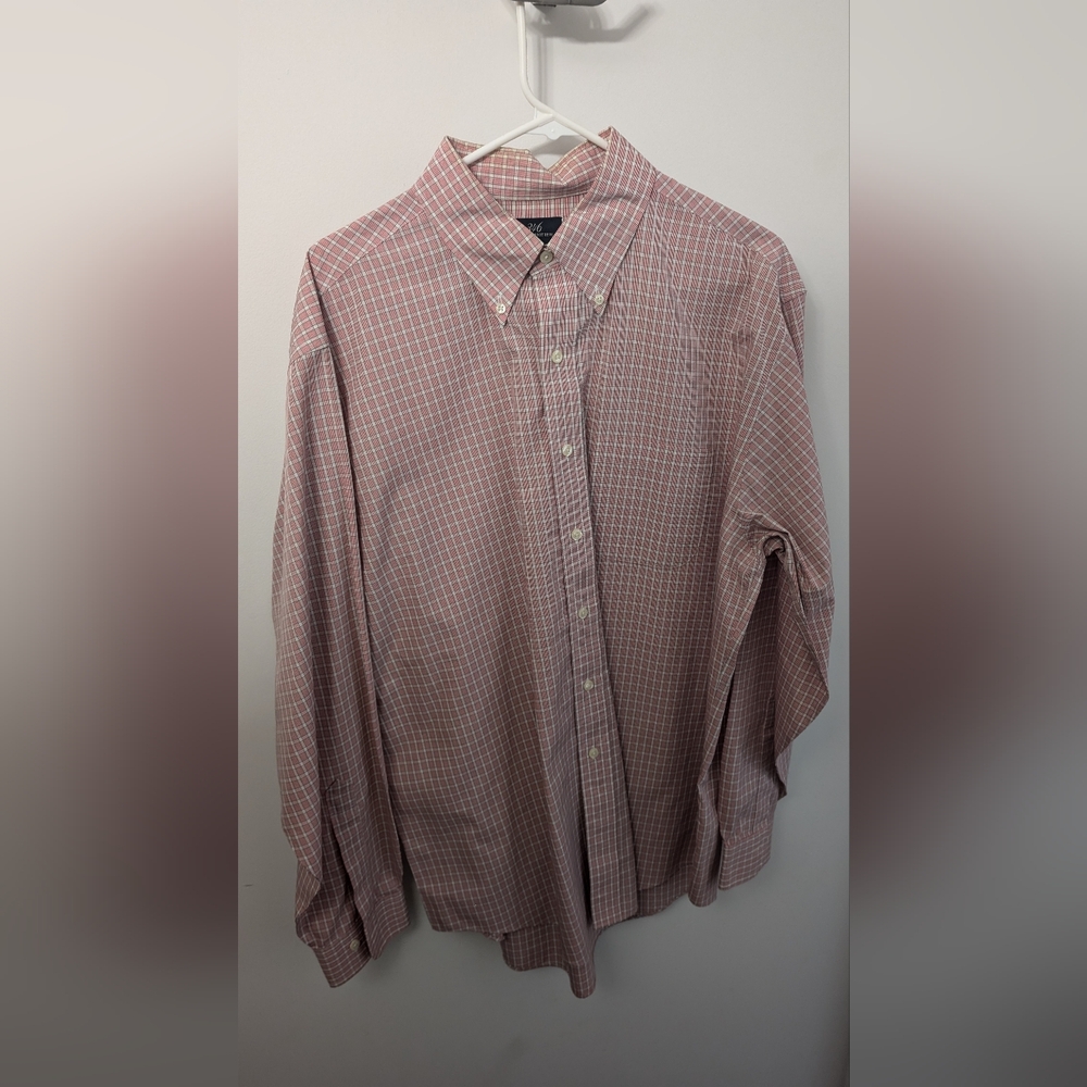336 Brooks Brothers Red Checked Long Sleeved Button Down Shirt